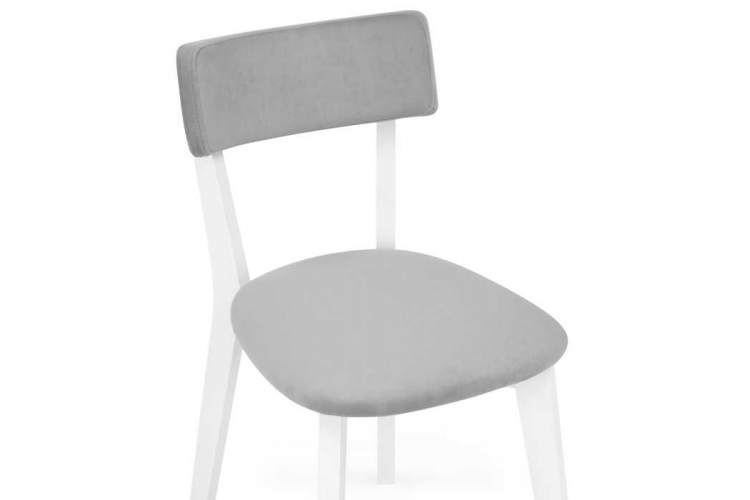 Стул деревянный Гилмар белый / Тедди серый ВР9.024-4