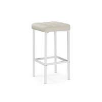 Барный стул Лофт кож.зам. линкольн белый / белый матовый