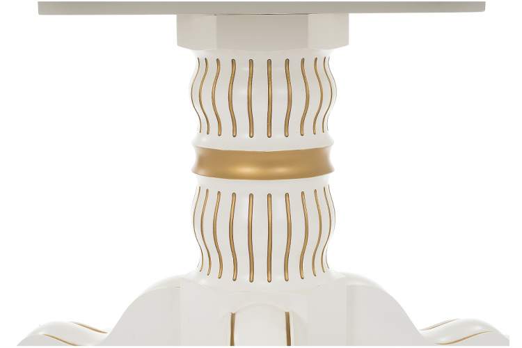 Стол деревянный Лорд молочный / золотая патина-5