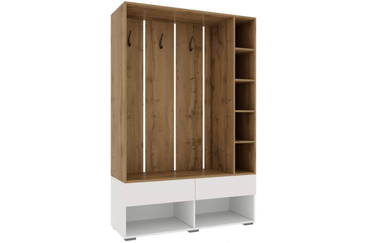 Прихожая Роут белый / дуб вотан