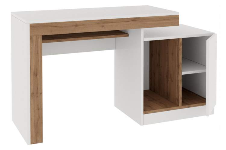 Компьютерный стол Модена белый / дуб вотан-4