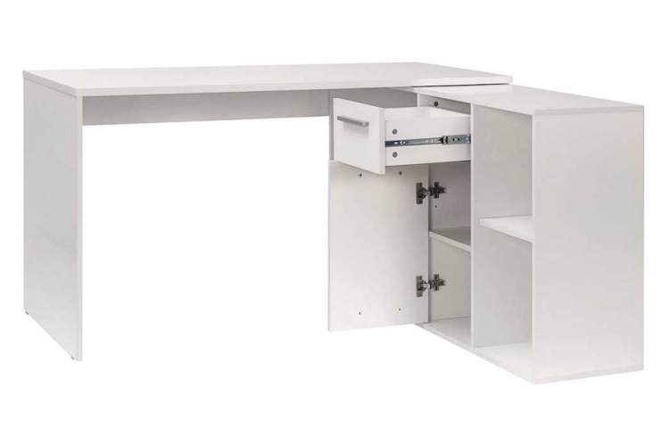 Компьютерный стол Лайт 03.245F белый гладкий 101-3