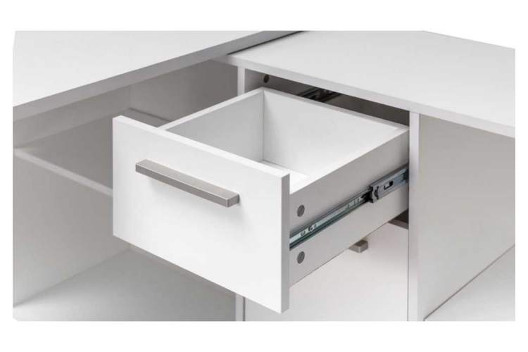 Компьютерный стол Лайт 03.245F белый гладкий 101-4