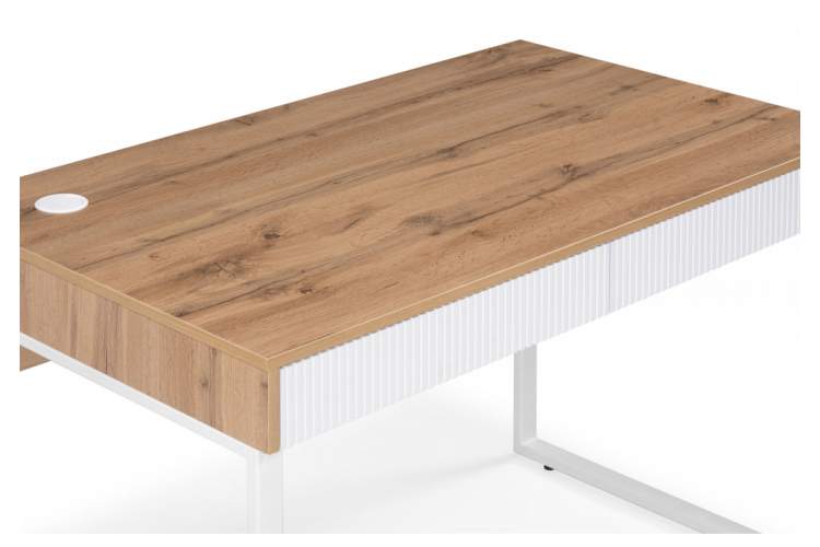 Компьютерный стол Реус дуб вотан / белый-6