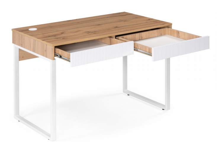 Компьютерный стол Реус дуб вотан / белый-3