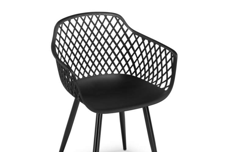 Пластиковый стул Rikon black / wood-5