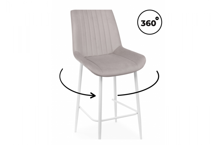 Барный стул Седа 360 латте (zd 290) / белый np