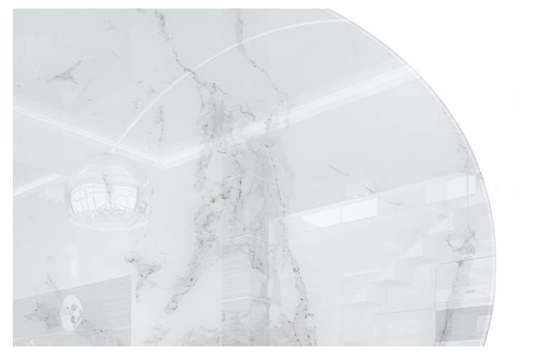 Стол стеклянный Норфолк 100 белый мрамор / белый-5