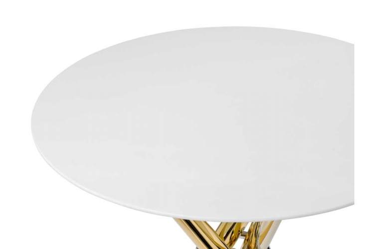 Rock 80х75 white / gold Стол стеклянный-3