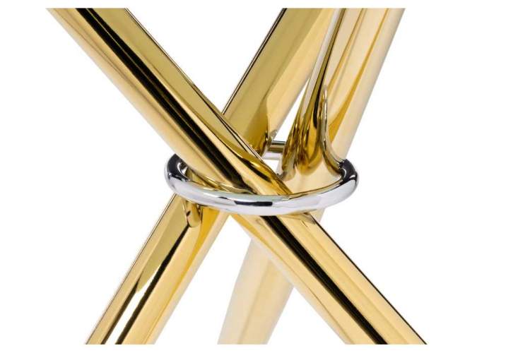 Rock 80х75 white / gold Стол стеклянный-4