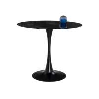 Стол стеклянный Tulip 90 black glass Стол стеклянный Tulip 90 black glass