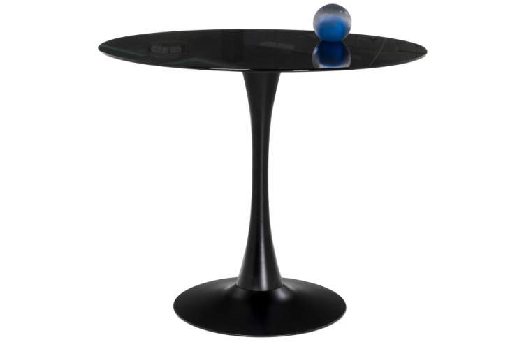 Стол стеклянный Tulip 90 black glass