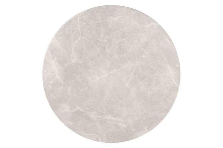 Стол деревянный Абилин 90 мрамор светло-серый / белый матовый-2