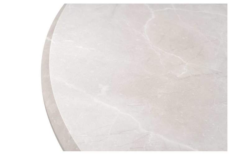 Стол деревянный Абилин 90 мрамор светло-серый / белый матовый-4