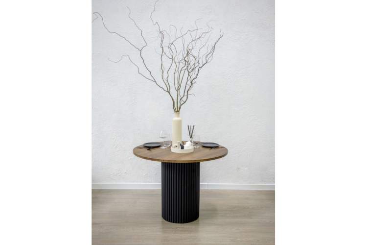 Стол деревянный Барел 100 орех кантри / черный-10