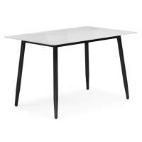 Керамический стол Rion 120 белый мрамор / черный
