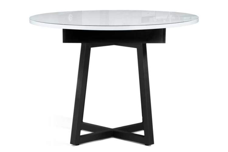 Стол стеклянный Регна черный / белый-3