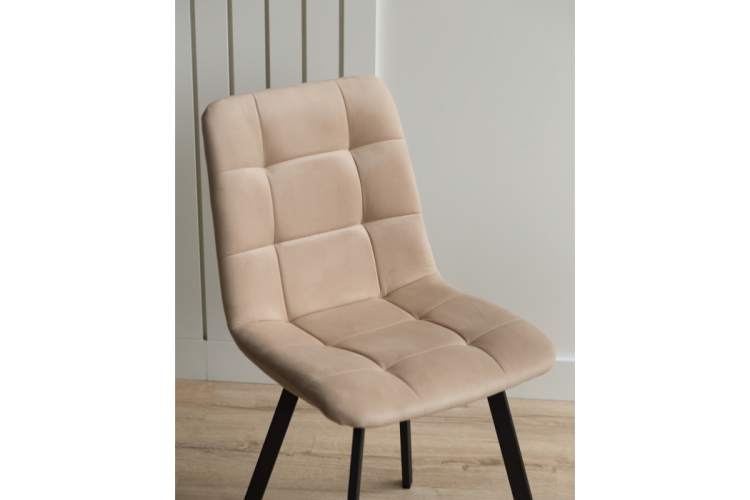 Стул на металлокаркасе Чилли бежевый / черный-6