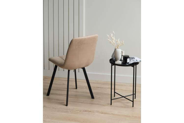 Стул на металлокаркасе Чилли бежевый / черный-8