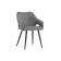 Стул на металлокаркасе Hera dark gray / black