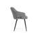 Стул на металлокаркасе Hera dark gray / black