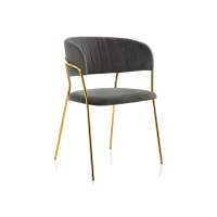 Стул на металлокаркасе Kamelia gold / gray fabric Стул на металлокаркасе Kamelia gold / gray fabric