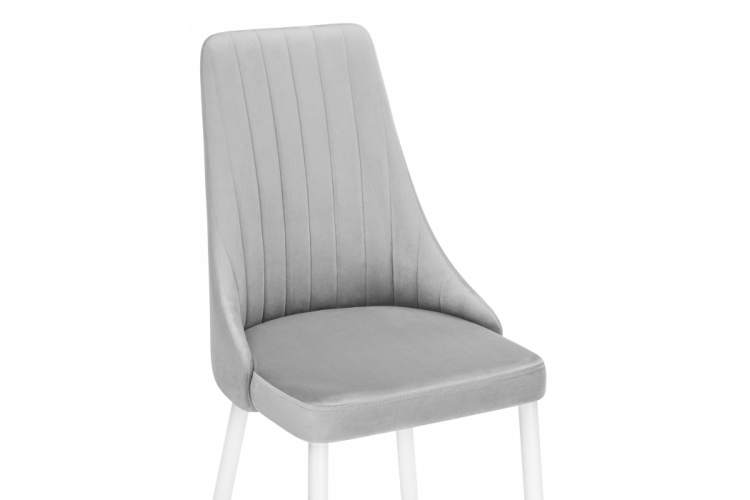 Стул на металлокаркасе Кора светло-серый / белый-5