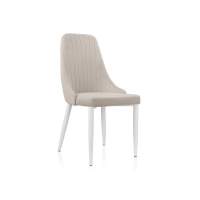 Стул на металлокаркасе Kora white / beige Стул на металлокаркасе Kora white / beige
