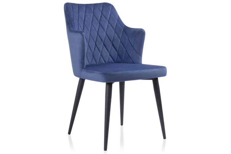 Стул на металлокаркасе Velen dark blue