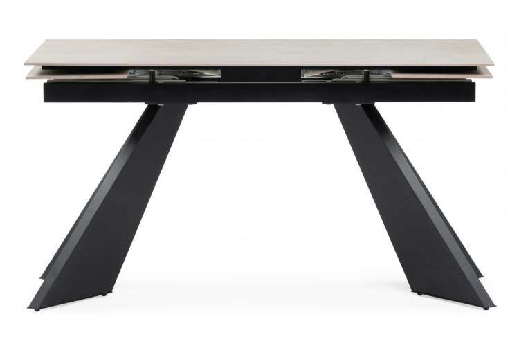 Керамический стол Ливи 140(200)х80х78 creto forever beige / черный-2