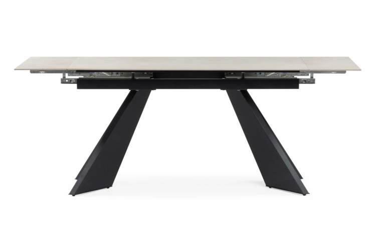 Керамический стол Ливи 140(200)х80х78 creto forever beige / черный-3