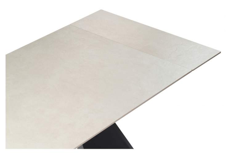 Керамический стол Ливи 140(200)х80х78 creto forever beige / черный-6