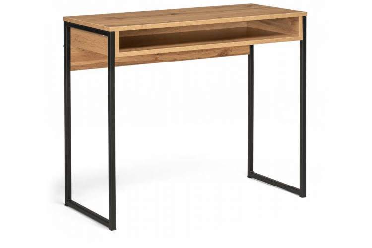 Компьютерный стол Лео Лофт дуб вотан / черный матовый