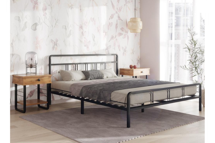 Кровать Рейк 140х200 черная