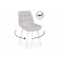 Стул на металлокаркасе Челси 360 П светло-серый (zd 960) / белый np