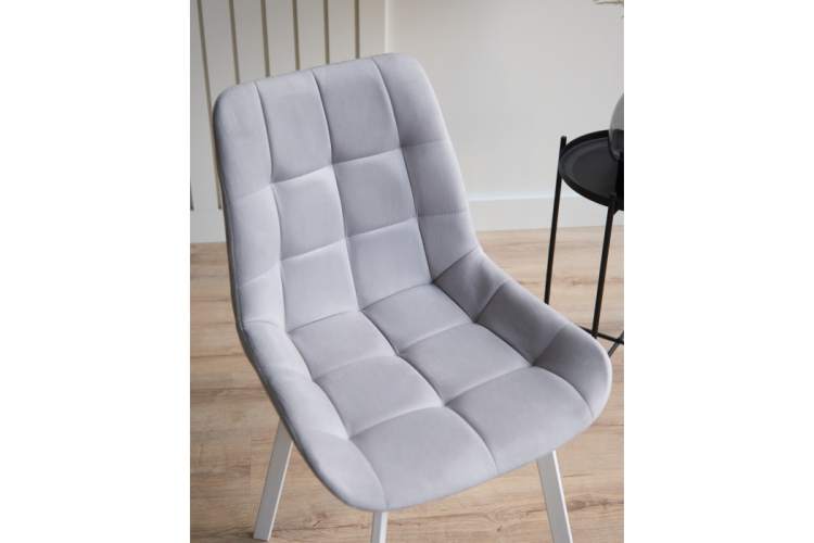 Стул на металлокаркасе Челси 360 П светло-серый (zd 960) / белый np-7