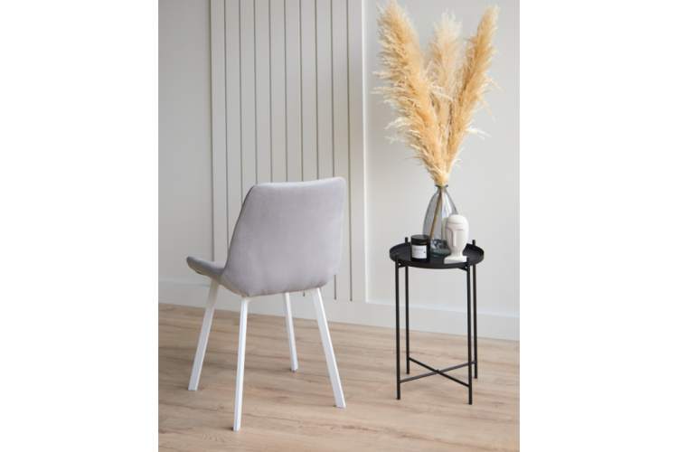 Стул на металлокаркасе Челси 360 П светло-серый (zd 960) / белый np-9