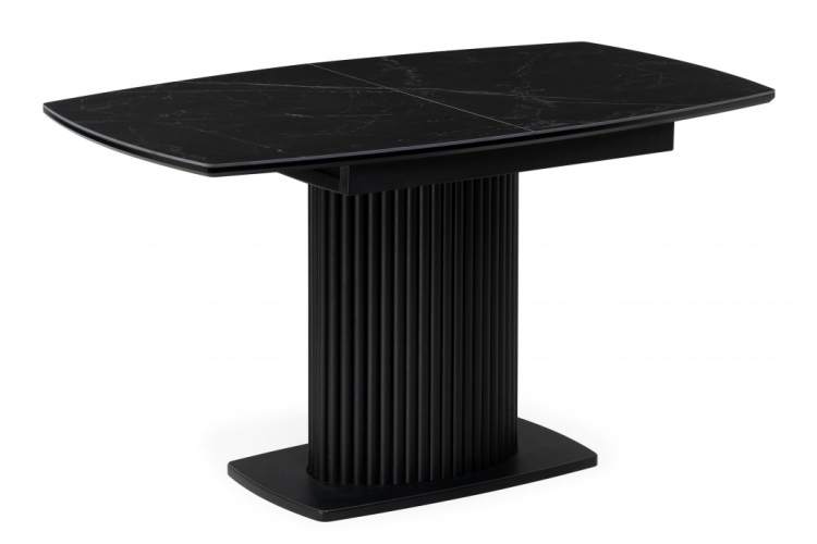 Керамический стол Фестер 140(180)х80 черный мрамор shakespeare black / черный