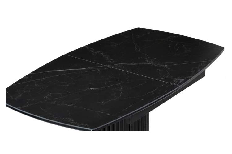 Керамический стол Фестер 140(180)х80 черный мрамор shakespeare black / черный-7