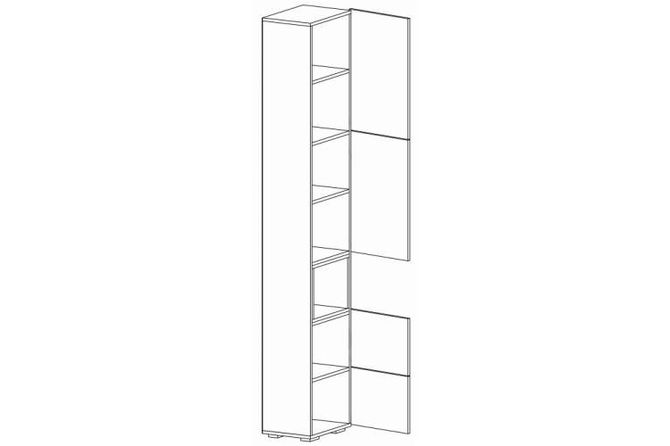 Готовая гостиная Лонгфорд комплектация 1 белый / бетон светлый-6