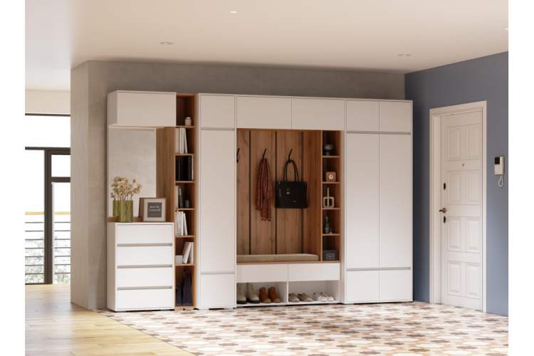 Прихожая Роут белый комплектация 2