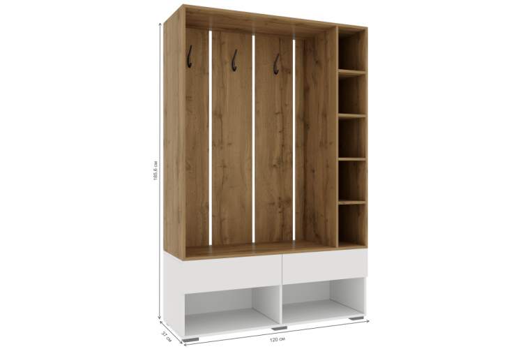 Прихожая Роут белый комплектация 2-3