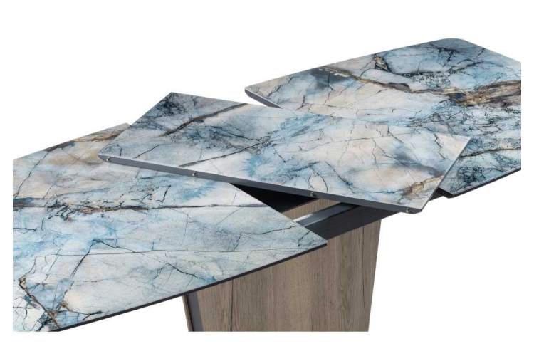 Стол стеклянный Теон магеллан / галифакс натуральный / графит-4