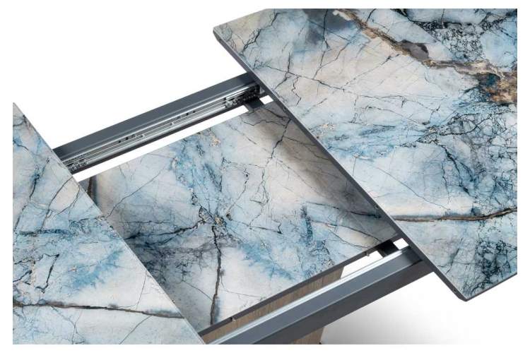 Стол стеклянный Теон магеллан / галифакс натуральный / графит-5