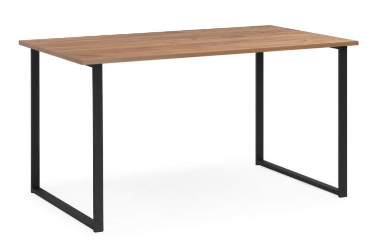 Стол деревянный Лиман 140 х 80 дуб крафт золотой / черный матовый