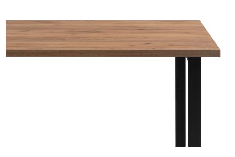 Стол деревянный Лиман 140 х 80 дуб крафт золотой / черный матовый-9