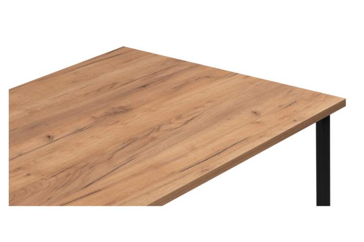 Стол деревянный Лиман 140 х 80 дуб крафт золотой / черный матовый-10