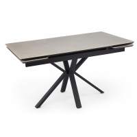 Керамический стол Старлайт 140 (200) х 80 carmen light grey / черный