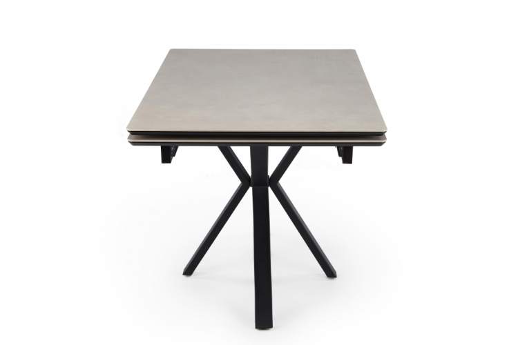 Керамический стол Старлайт 140 (200) х 80 carmen light grey / черный-2