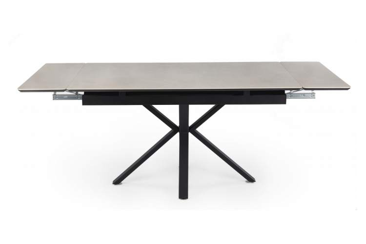 Керамический стол Старлайт 140 (200) х 80 carmen light grey / черный-3